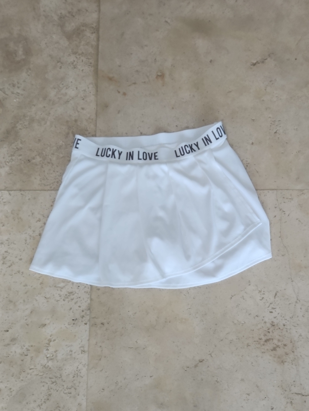 Lucky In Love White Athletic Skirt